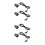 4Pièces Lampes LED Pour Cabinet Noir, Mini Spot USB Ajustable 8