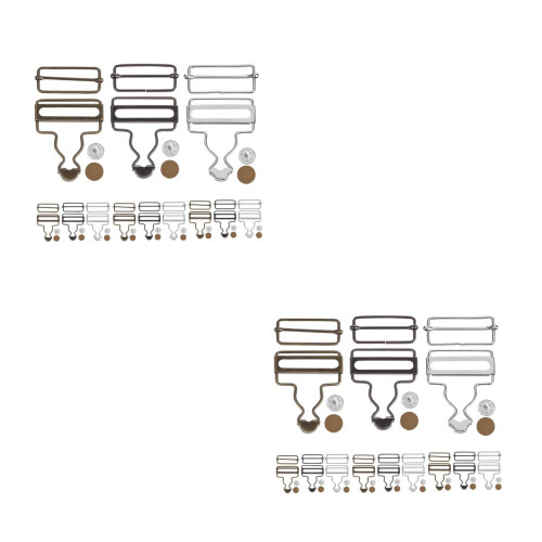 24Ensembles Boucles Métal Pour Réglables Accessoires Colorés 2