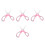 4Pièces Ciseaux Bébé Céramique Rose Portable Lames Sécurisés 4