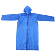 1St Blauwe Watersdichte Regenponcho Voor Volwassenen Wegwerp