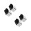 4Pièces Accessoires De Fin De Rampe Argentées PVC Pour Usage Intérieur 8