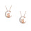 2Pièces S925 Argent Rhinestone Mode Élégante 3