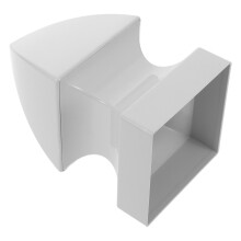 2Pièces Embouts Pyramidaux PVC Gris Pour Poteaux De Clôture Rampes