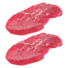 4Pièces Steak Simulation PVC Sombre Décor Réaliste Pour Restaurant