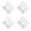 40Pièces Étiquette Flocon Acier Inoxydable Argent Style Hiver 8