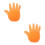 2Pièces Accessoires De Support Eva Orange Doigts Pour Événements 5