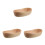 3Pièces Plateau Bois En De Bateau Pour Snacks 7