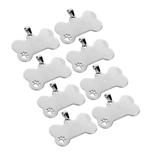 40Pièces Médailles Os Design Unique Acier Inoxydable Pour Chat