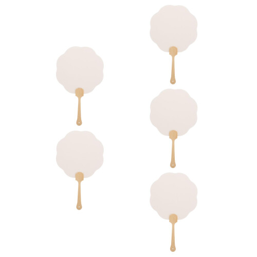 5Pièces Éventails Lacquer Bois Papier Kit DIY Cadeau 2