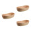 3Pièces Plateau Bois En De Bateau Pour Snacks 6