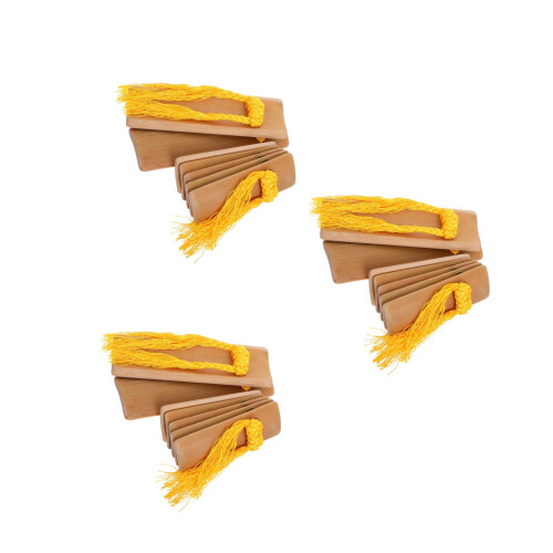 6Pièces Outils De Percussion Traditionnels En Bambou Pour Musiciens 1