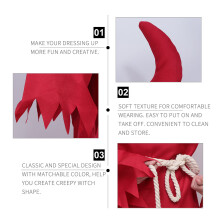 2St Halloween Duivel Robes Rood Polyester Decoratie