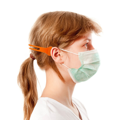 3Pièces Extenseurs De Masque En Silicone Orange Souple 2