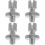 4Pièces Accessoires Câble En Aluminium Argent Durable 6