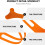 3Pièces Extenseurs De Masque En Silicone Orange Souple 7