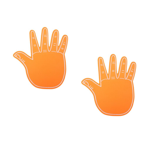 2Pièces Accessoires De Support Eva Orange Doigts Pour Événements 2