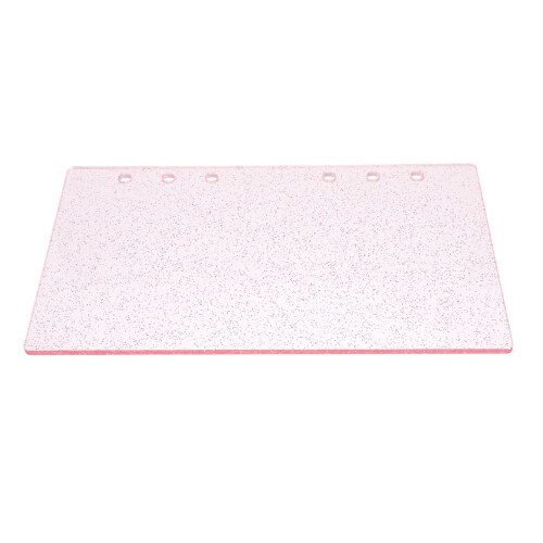 4Pièces Couverture 6 Trous Rose Élégante Pailletée 1