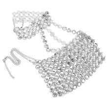 2Pièces Argenté À Halter Et Luxueux