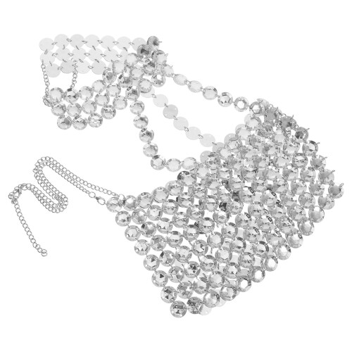 2Pièces Argenté À Halter Et Luxueux