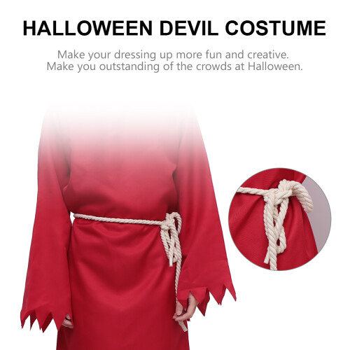 2St Halloween Duivel Robes Rood Polyester Decoratie 1