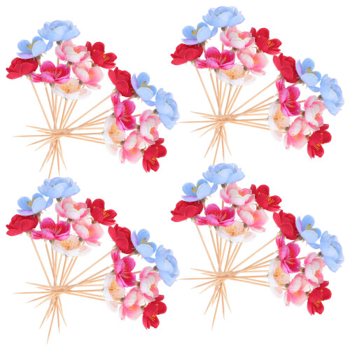 300Pièces Bâtonnets Bois Assortis Fleurs Décoratives Repas 1
