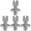 4Pièces Accessoires Câble En Aluminium Argent Durable 3