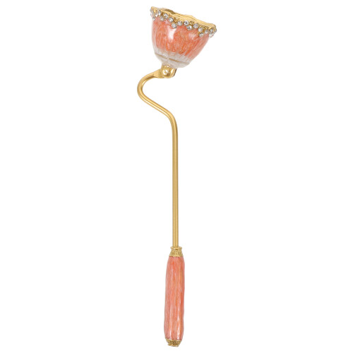 5Pièces Outils Éteignoir Émail Rose Design Élégant Manche Long 1