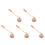 5Pièces Outils Éteignoir Émail Rose Design Élégant Manche Long 7