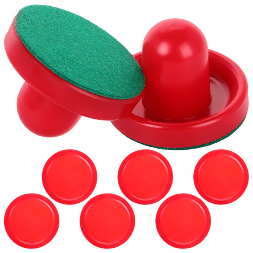 4Ensembles Pièces Remplacement Hockey Jeu De Table Poussoirs Rouge 1