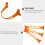 3Pièces Extenseurs De Masque En Silicone Orange Souple 6