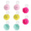 8Paires Pompons Lacets Pour Roller Fourrure Synthétique Colorée 2