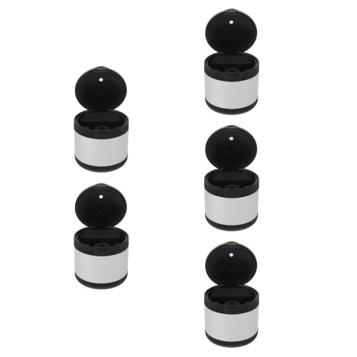 5Pièces Cendrier Voyage Métal Compact Avec Couvercle 2