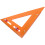 2Pièces Règle Menuisier Orange Angle 90 Mesure Durable Bois 1