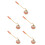 5Pièces Outils Éteignoir Émail Rose Design Élégant Manche Long 5