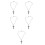 5Pièces Croix Suspendue Double Couche Décor Vintage 9