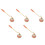 5Pièces Outils Éteignoir Émail Rose Design Élégant Manche Long 10