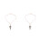 2Pièces Décorations Pendentif Croix Bois Double Couche Marron 8