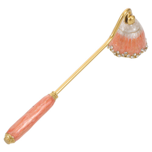 5Pièces Outils Éteignoir Émail Rose Design Élégant Manche Long 2