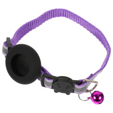 2Pièces Colliers Réfléchissants Nylon Avec Clochette Violet