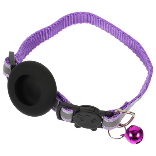 2Pièces Colliers Réfléchissants Nylon Avec Clochette Violet