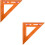 2Pièces Règle Menuisier Orange Angle 90 Mesure Durable Bois 7