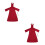 2St Halloween Duivel Robes Rood Polyester Decoratie 6