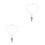2Pièces Décorations Pendentif Croix Bois Double Couche Marron 6