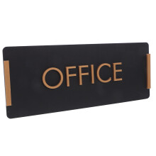 4Stk Professionelle Büro Türschilder Acryl Schwarz Selbstklebend