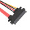 SATA 22pin Data/Power Combo Cable 1ft M/F PVC 6
