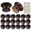 20Pcs Black Wood Dresser Knobs Easy Install Durable Cabinet Handles 1