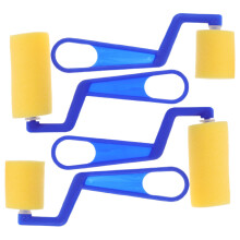 16Stk Malwerkzeugset Für Kinder Schwammroller Blau Ergonomischer Griff