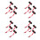 16Pièces Lanières Elastiques Ski Résistantes Nylon 6