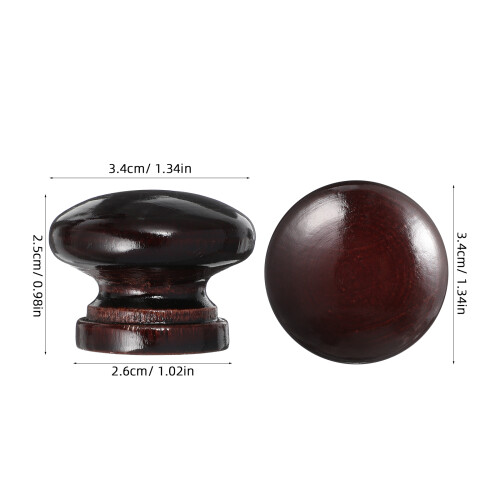 20Pcs Black Wood Dresser Knobs Easy Install Durable Cabinet Handles 2