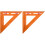 2Pièces Règle Menuisier Orange Angle 90 Mesure Durable Bois 4